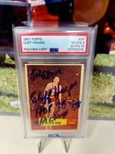 1957-58 Topps - Cliff Hagan #37 (RC) PSA 10 Auto W/ 3 Inscriptions!!!! Very Nice