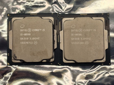 2 x Intel Core i5-8600 SR3X0 3.1GHz 6-Core LGA 1151 CPU's