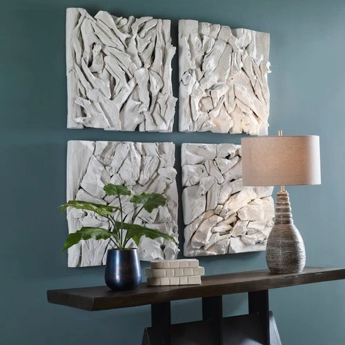 UTTERMOST 4292 RIO COASTAL WHITEWASHED TEAK WOOD BRANCHES WALL ART DECOR - Picture 2 of 6