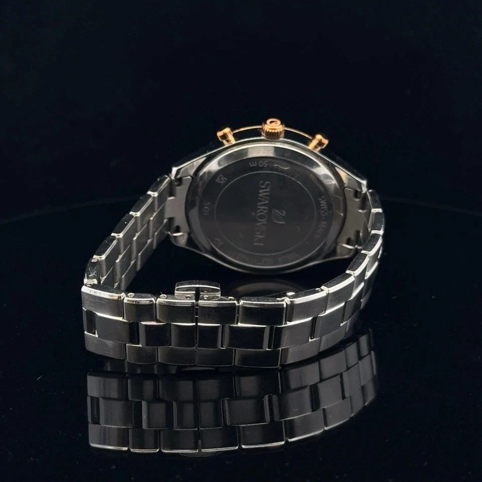 Swarovski Octea Lux Sport Watch Metal Bracelet Silver Tone New Battery - Image 3 of 4