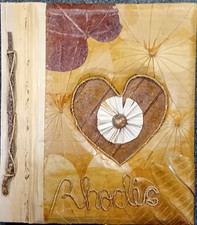 RHODES Handmade Leaf, Sticks and String Photo Album with Handmade Paper