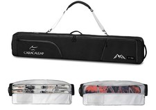 Ski Snowboard Bag Fully Padded for Air Travel, 195cm, Large Capacity,Black, NEW 