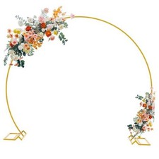 Round Backdrop Stand 7.2ft Circle Arch Large Metal Wedding Arch 7.2FT Gold