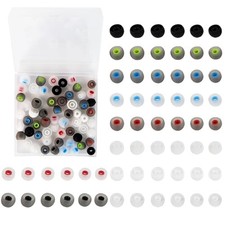 60PCS Earbuds Replacement Tips Silicone, Ear Bud Replacement Pieces Silicone, So