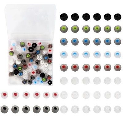 60PCS Earbuds Replacement Tips Silicone, Ear Bud Replacement Pieces Silicone, So