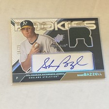 2003 SPx Shane Bazzell Rookie Game Used Patch Auto Autograph RPA Gold #18/25