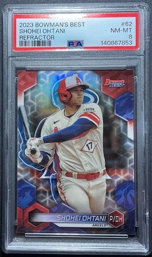 2023 Bowman's Best #62 Shohei Ohtani Refractor PSA 8 NM-MINT