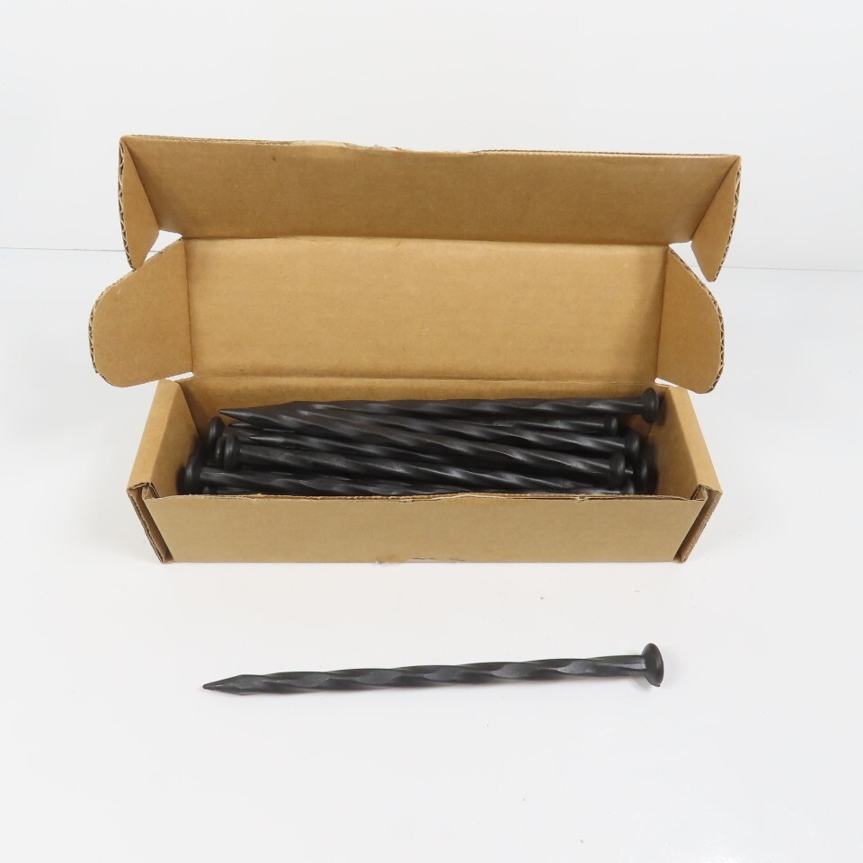 EasyFlex 1989N-24C 8" Landscape Edging Anchoring Spikes Black Nylon 24 Count