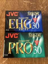 JVC VHS-C TC-30 90 Minute Compact VHS-C Blank Tape Tapes Lot of 2