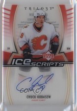 2006-07 Upper Deck Trilogy Ice Scripts Chuck Kobasew #IS-CK Auto s3i