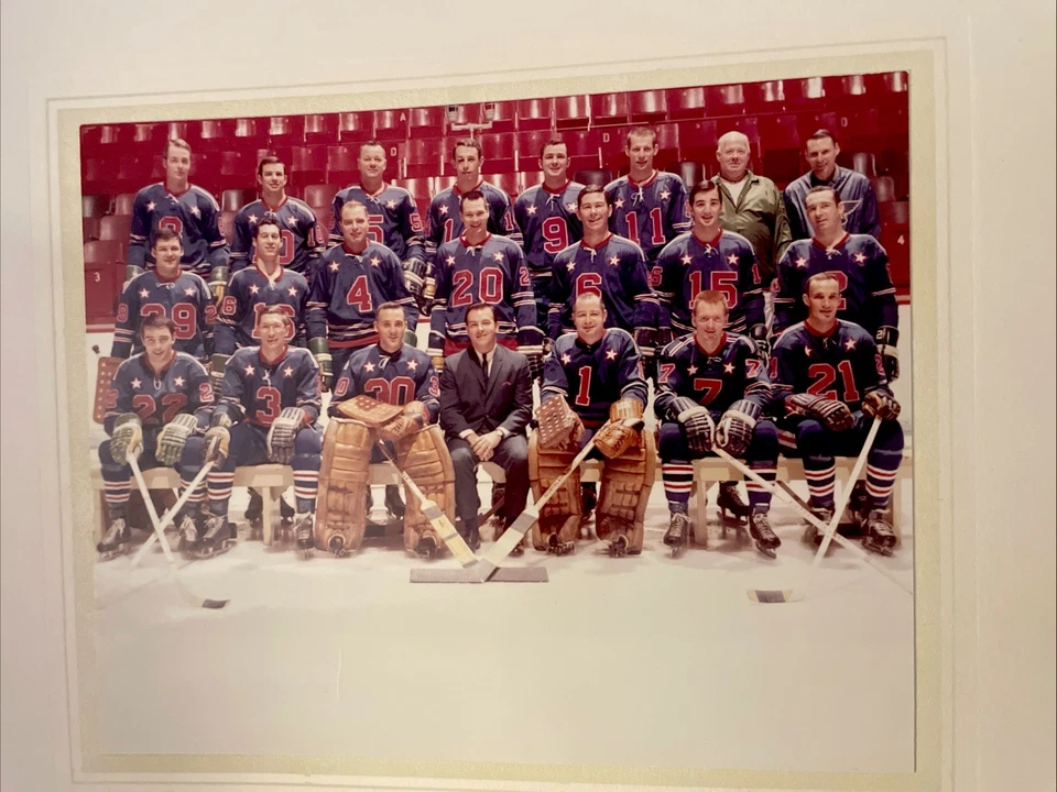 1968-69 NHL WESTERN ALL- STARS OFFICIAL PHOTO JACQUES PLANTE GLENN HALL HOCKEY - Image 2 of 4