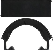 Versatile Headphone Headband Cover - Black Zipper Accessory for Protection