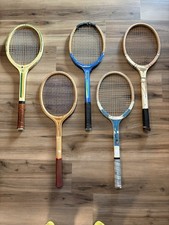 5 VINTAGE WOOD WOODEN TENNIS RACKET RACQUET OLD LOT WILSON TONY TRABERT 4 MORE