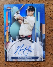 2025 TOPPS FINEST NATHANIEL LOWE AUTO BLUE REFRACTOR AUTO /99 FA-NL