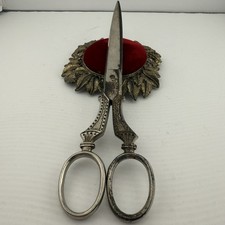Antique Solingen Germany Tailor  s Shears Ornate Steel Scissors Birds Mark