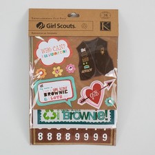 Girl Scouts Brownie Embellishment Flip Pack Eco Environment Stickers 78 Pieces