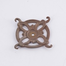 Zierrosette aus Messing 7,4 cm Durchmesser Möbelrosette Ornamentrosette