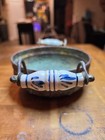 Vintage Copper Ash/Pot Bucket Bowl With Porcelain Handles 7" Diameter  — photo 5