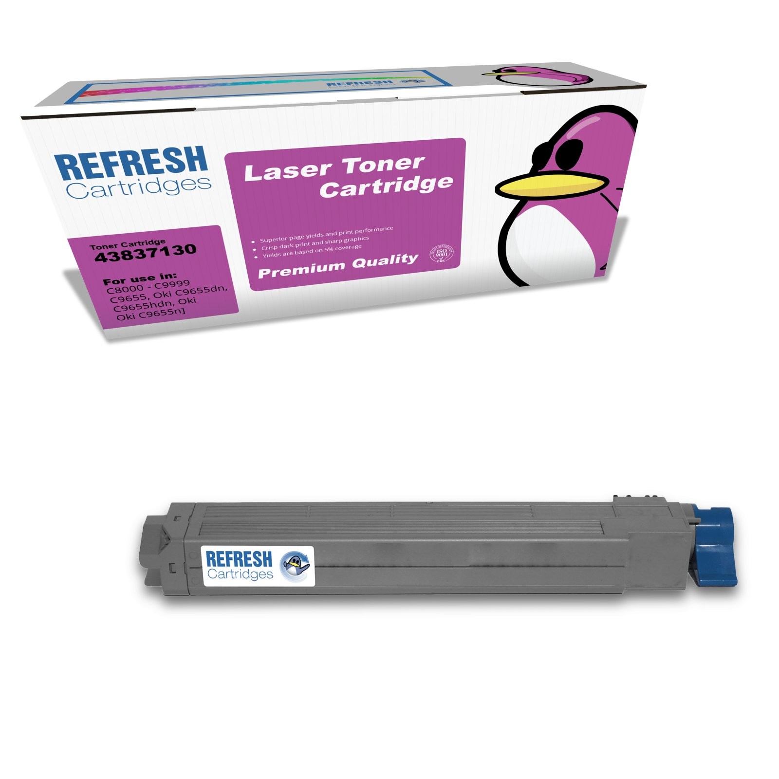Refresh Cartridges Magenta 43837130 Toner Compatible With OKI Printers