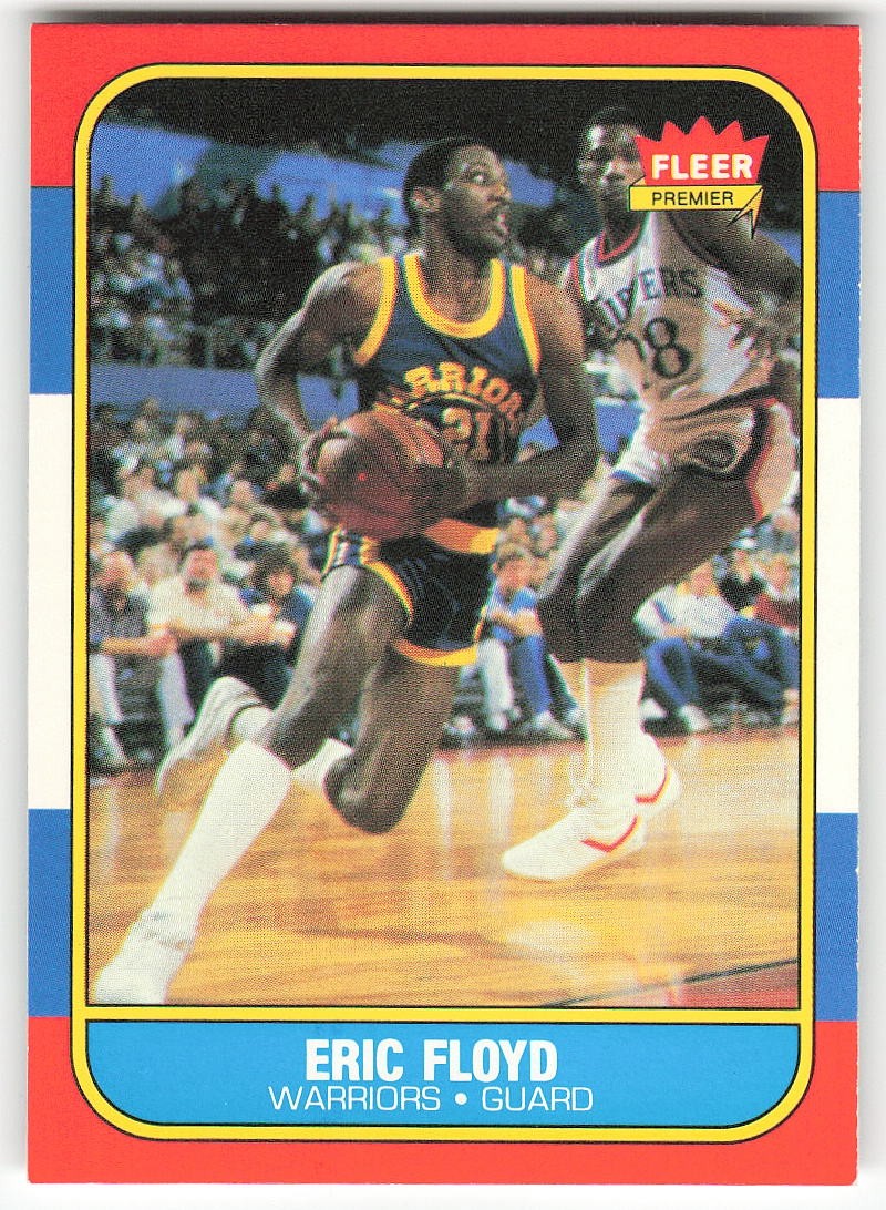 1986-87 Fleer #34 Eric Floyd BASKETBALL Golden State Warriors