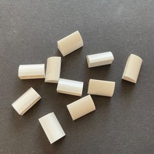 10 Lego Bogensteine Rundsteine 1x2x1 halb weiss NEU 37352