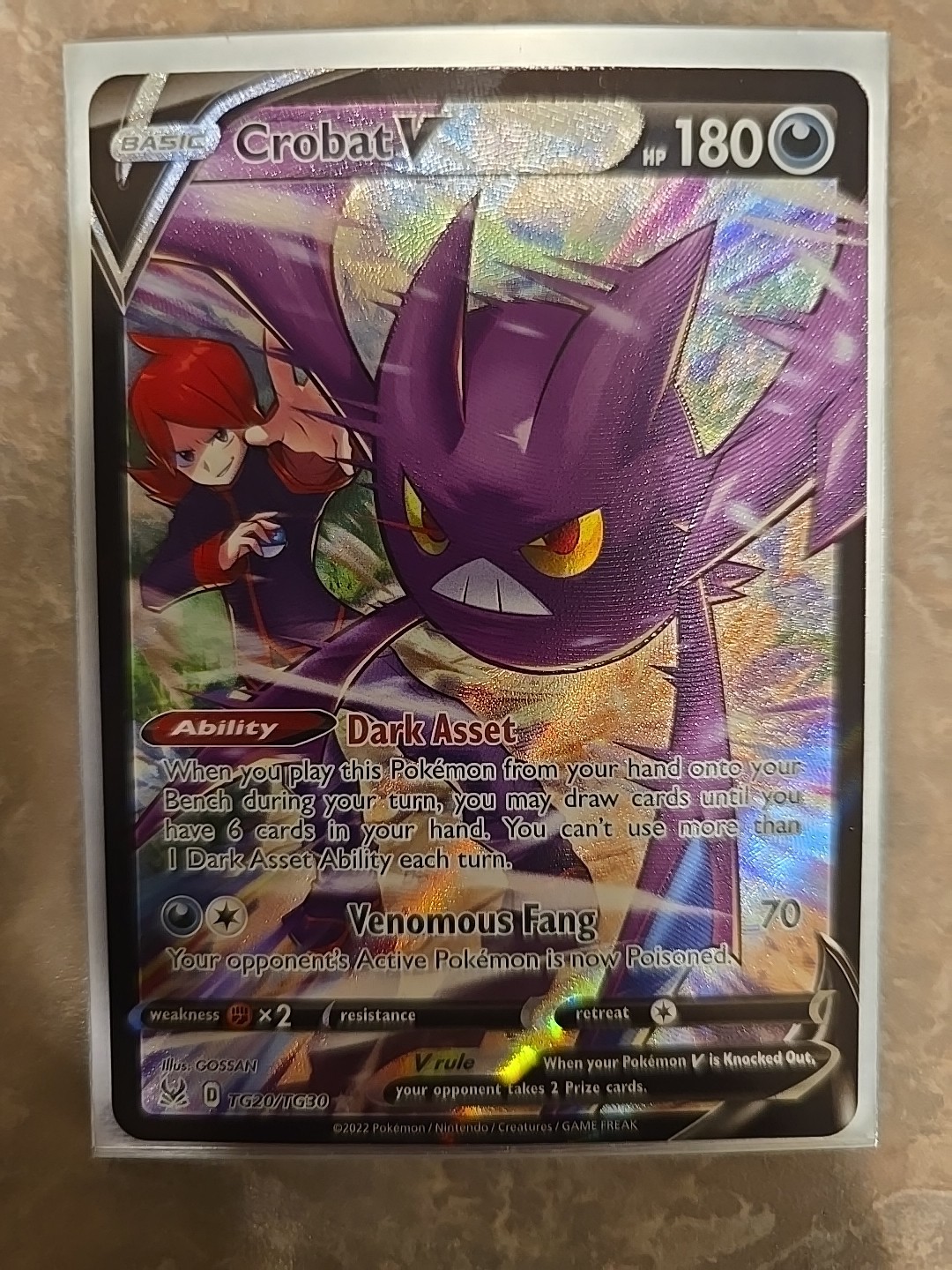 Crobat V TG20/TG30 Swsh11: Lost Origin Trainer Gallery Holo