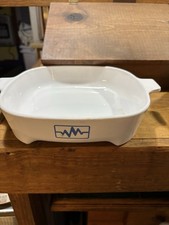 Vintage Corning Ware Blue Radio Heartbeat Brown N Sear Casserole Dish No  Lid