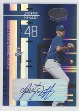 2005 Leaf Certified Materials Mirror Blue Signatures Jeremy Affeldt Auto 0v1