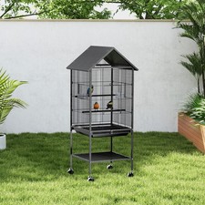 Wire Bird Parakeet Cage 31-50in for Finches Canaries Carrier, Wheel In/Outdoor