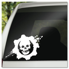 Calcomanía adhesiva de vinilo salpicaduras de presagio carmesí Gears of War de 15" para videojuegos