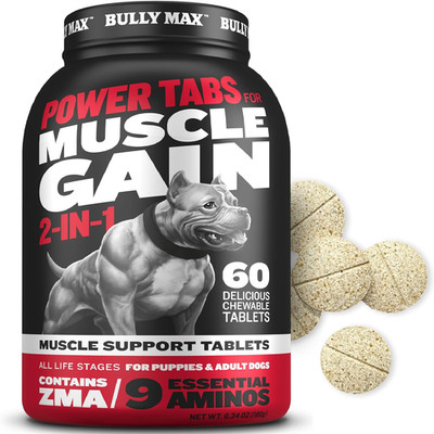 2-In-1 Muscle Builder Chewable Tablets for Puppies & Adult Dogs - Puppy & Dog Vi