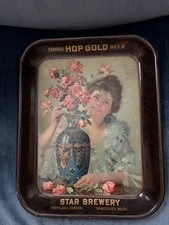 Hop Gold Beer metal beer tray from the Star Brewery in Portland, OR. 10