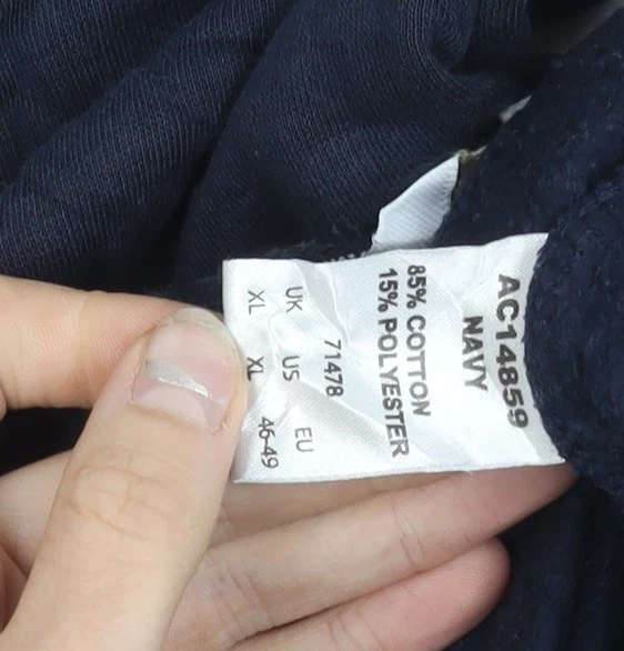 Pantalones deportivos Cotton Traders para hombre azules XL bolsillos elásticos en la cintura Foto 4 de 4