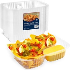 50 Pcs Nacho Trays for Party - Large 6"x8" Nacho Trays Disposable 22 Oz - 2