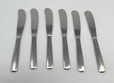 Lot of 6 GENSE Facette Flat Handle Paddle Butter Spreader 18-8 Stainless Sweden