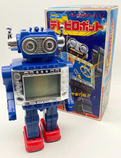 Vintage Horikawa 1980's New Working Television Robot Toy Japan