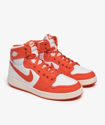 Nike Air Jordan 1 KO Orange White High Top Sneakers Basketball Athletic Shoes