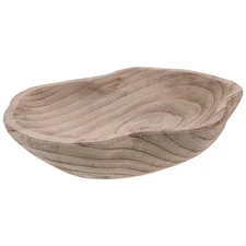 Rustic Garden Bird Bath Bowl Wooden Outdoor Basin Butterfly Water Feeder
