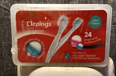 NEW & Sealed Cleaings Mini Travel Toothbrushes - 24 Count