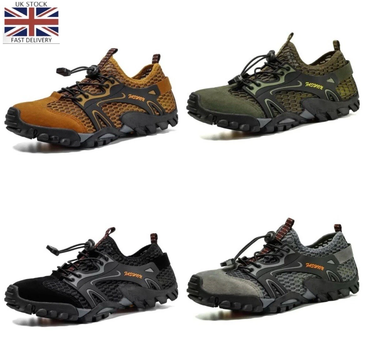 Mens Walking Hiking Lightweight Lace Up Casual Ankle Boots Trainers Shoes Size