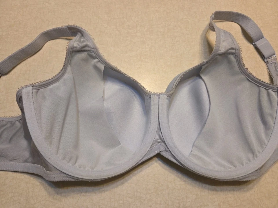 Wacoal Bra 38DD Basic Beauty Forrado Camiseta Sujetador Azul Con Aros 853192 Foto 3 de 4