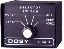 Dosy Antenna Selector Switch SW-4, 1,000 Watt Max Power Automatic SWR Black 