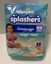 Pampers Splashers Swim Diapers size 2-3 pack of 20 NEW SEALED NEVER OPENED