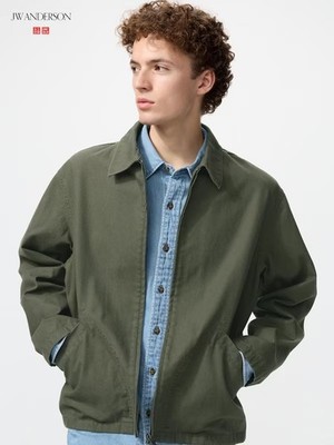 UNIQLO JW ANDERSON Zip-Up Blouson S-4XL Pink Beige Olive Blue Men