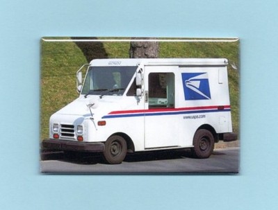 LLV *2X3 FRIDGE MAGNET* USPS POSTAGE MAILMAN LONG LIFE VEHICLE JEEP POST OFFICE