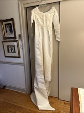Silk Bridal Gown With Detachable Train.  It has Been Professionally Cleaned.