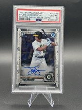 Tyler Soderstrom 2020 Bowman Draft Chrome Auto CDA-TS PSA 10 GEM MINT Athletics
