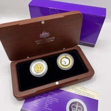 2006 50 Cent Selectively Gold Plated Silver Proof Coin Set - Royal Collection