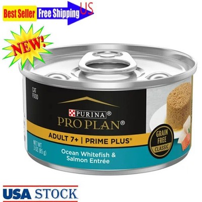 3Oz Cans Ocean Whitefish and Salmon Wet Cat Food for Adult Cat Grain-Free 24Pack
