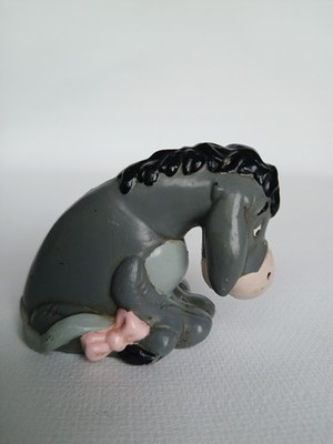 Disney WINNIE THE POOH EEYORE Figur Cake Topper 2'' groß selten altes Spielzeug Disney (L)